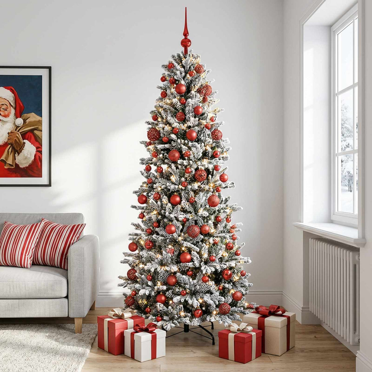 Artificial Christmas Tree with Bauble 180 cm 300 LEDs