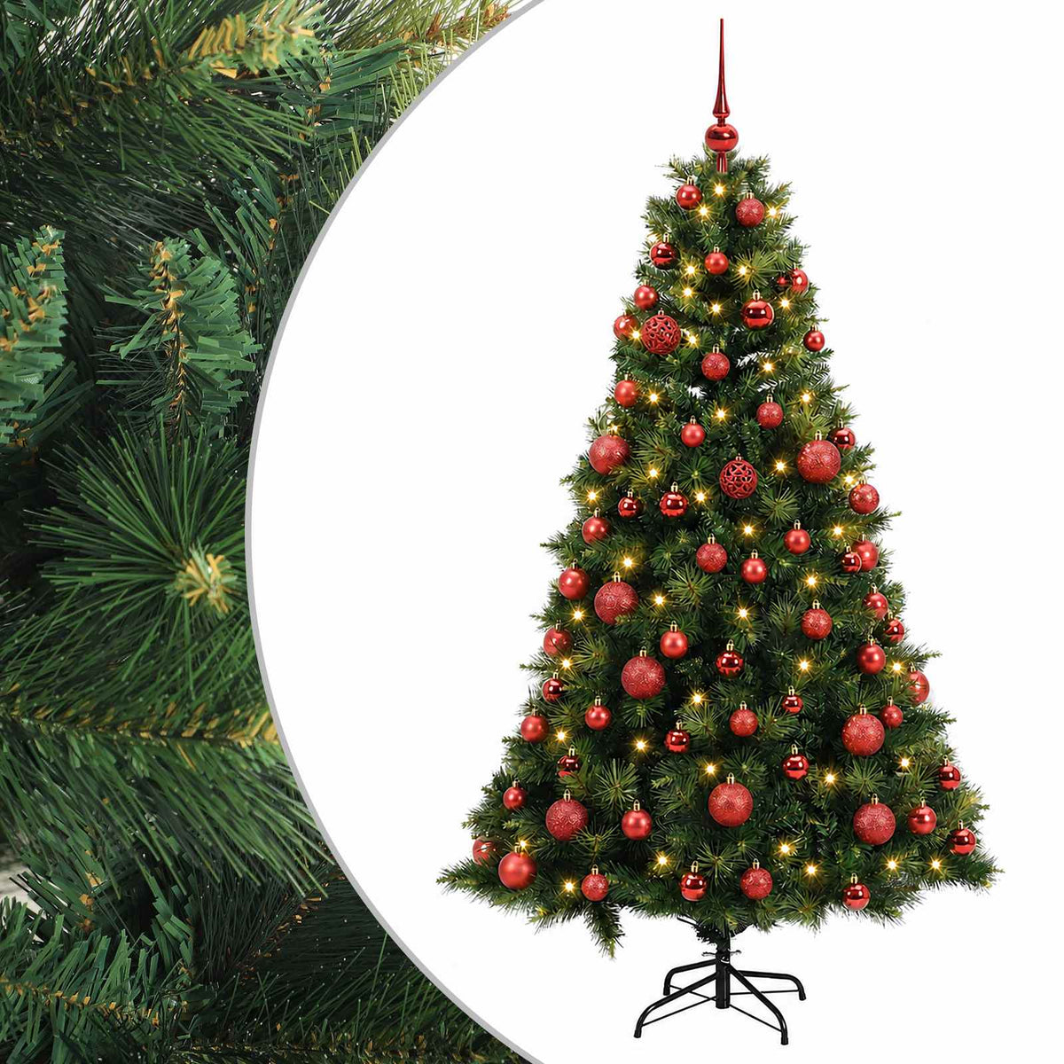 Artificial Christmas Tree with Bauble 180 cm 300 LEDs