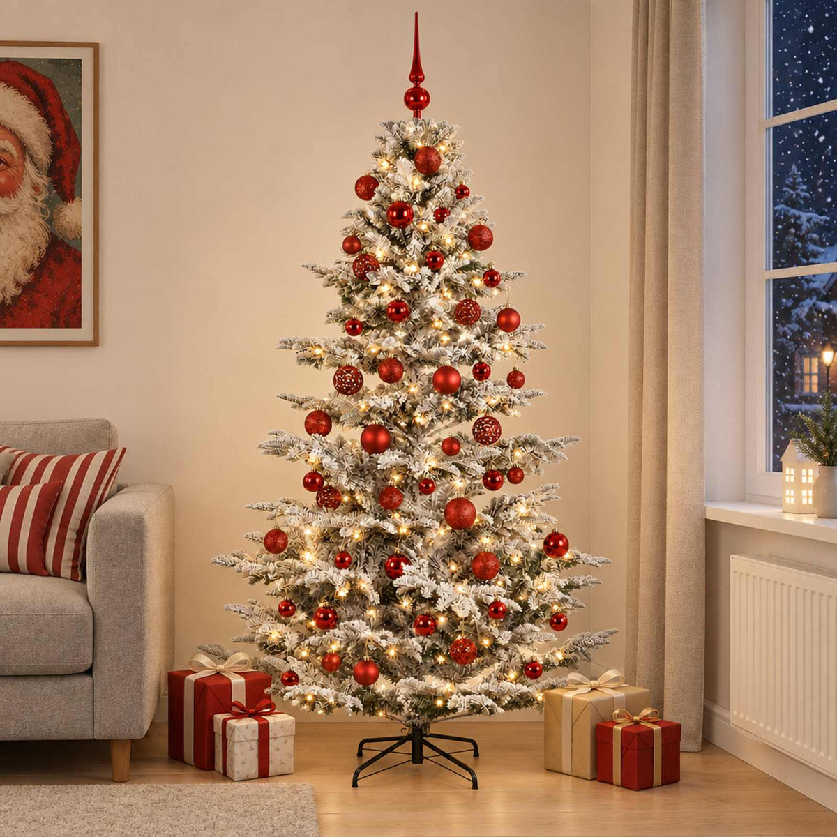 Artificial Christmas Tree with Bauble 180 cm 300 LEDs