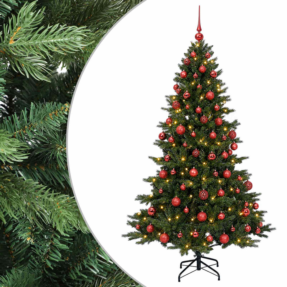 Artificial Christmas Tree with Bauble 210 cm 300 LEDs