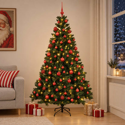 Artificial Christmas Tree with Bauble 210 cm 300 LEDs