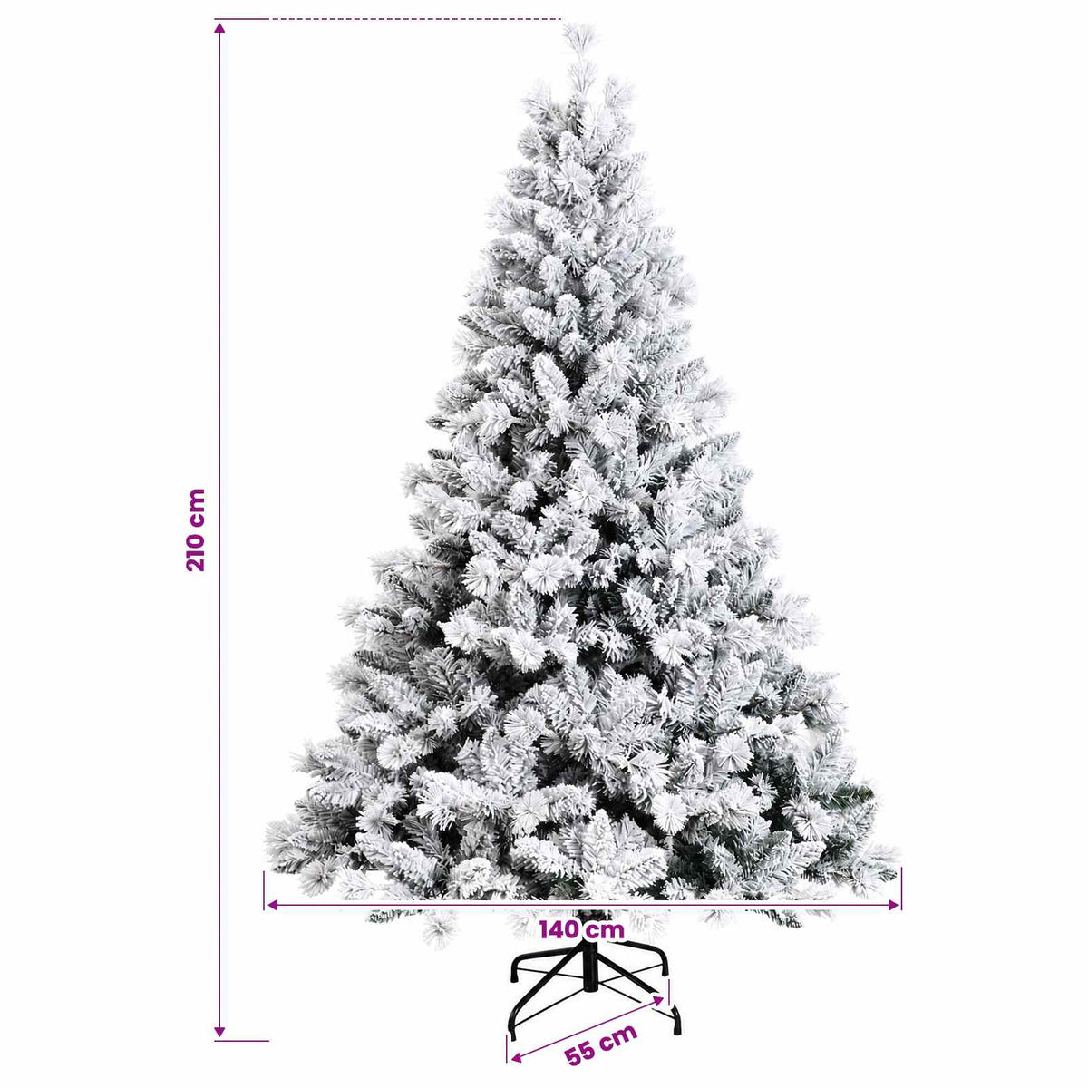 Artificial Christmas Tree with Bauble 210 cm 300 LEDs