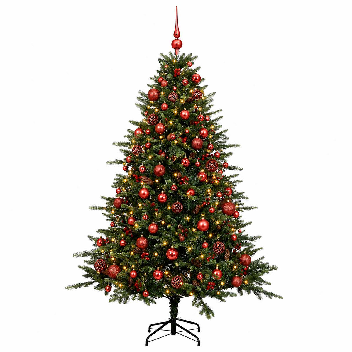 Artificial Christmas Tree with Bauble 210 cm 300 LEDs