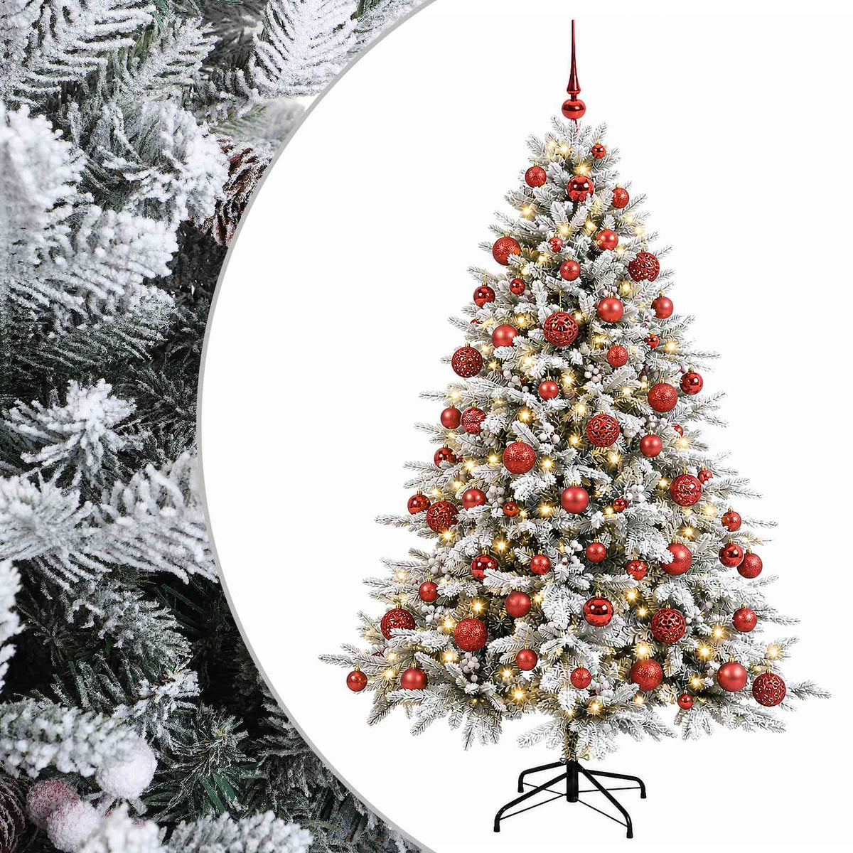 Artificial Christmas Tree with Bauble 180 cm 300 LEDs