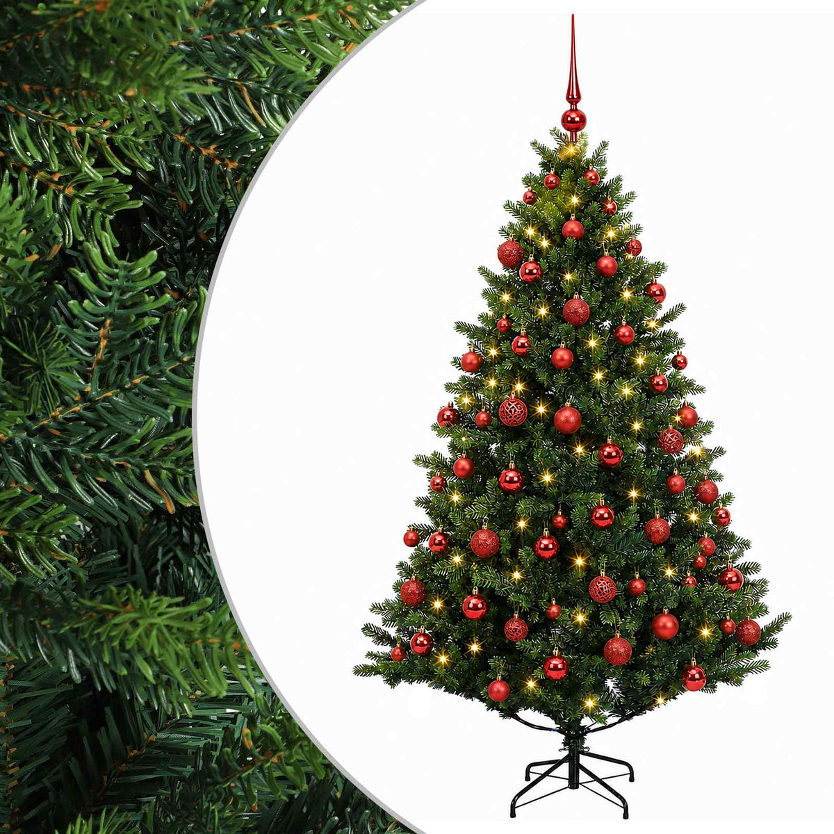 Artificial Christmas Tree with Bauble 210 cm 300 LEDs