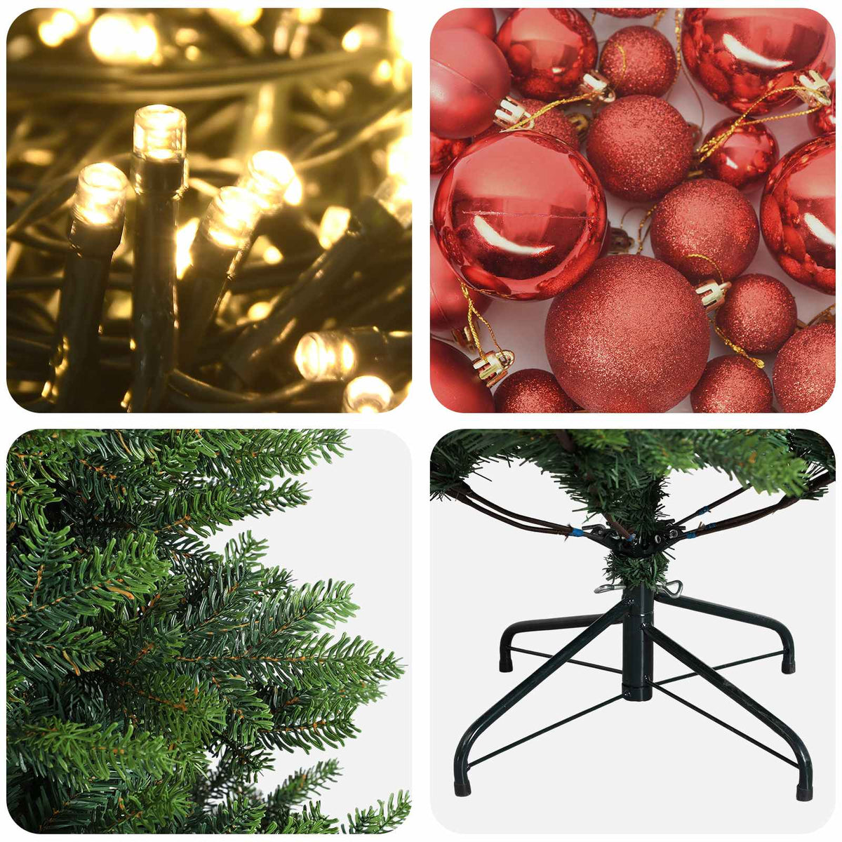 Artificial Christmas Tree with Bauble 240 cm 300 LEDs
