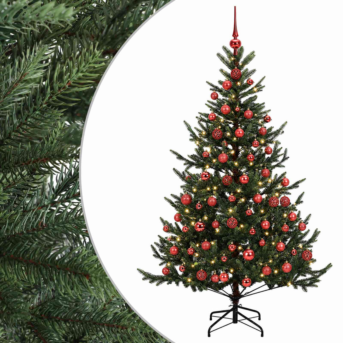 Artificial Christmas Tree with Bauble 180 cm 300 LEDs
