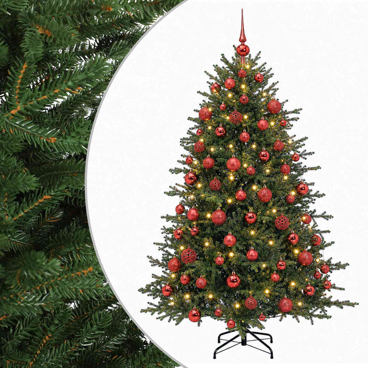 Artificial Christmas Tree with Bauble 180 cm 300 LEDs