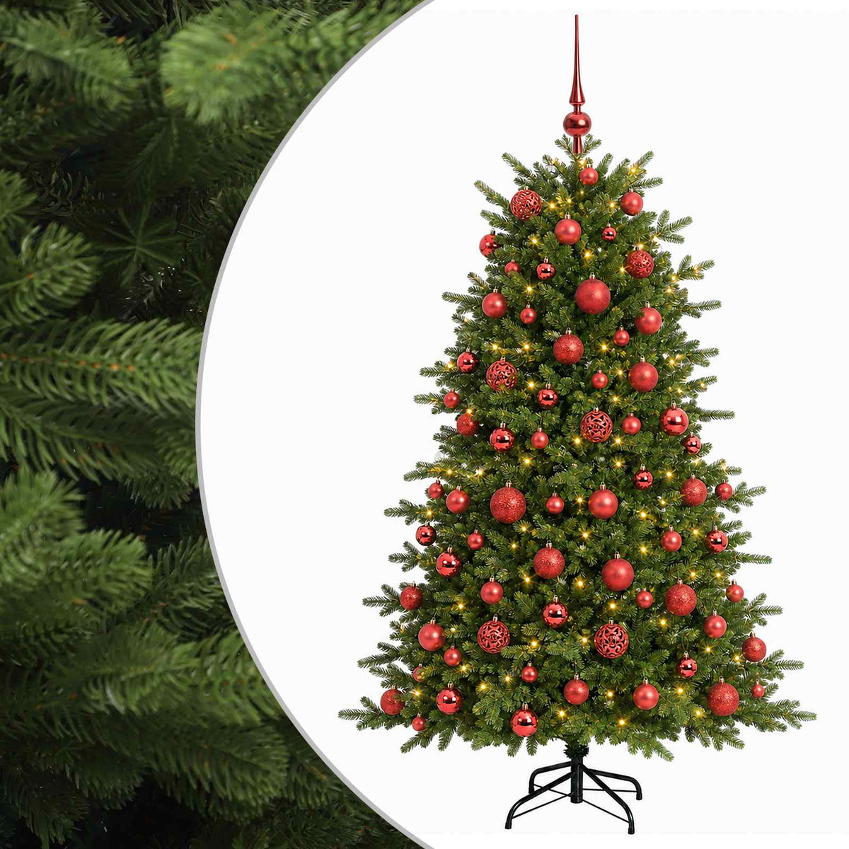 Artificial Christmas Tree with Bauble 180 cm 300 LEDs