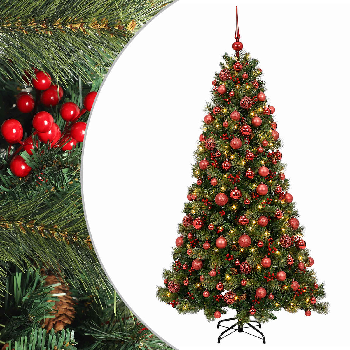 Artificial Christmas Tree with Bauble 240 cm 300 LEDs