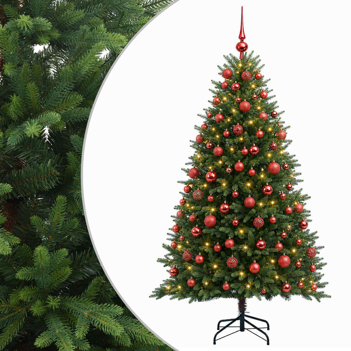 Artificial Christmas Tree with Bauble 210 cm 300 LEDs