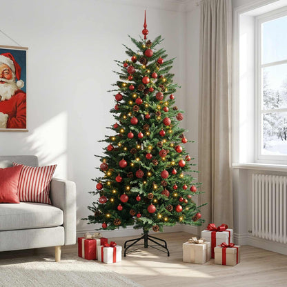 Artificial Christmas Tree with Bauble 210 cm 300 LEDs