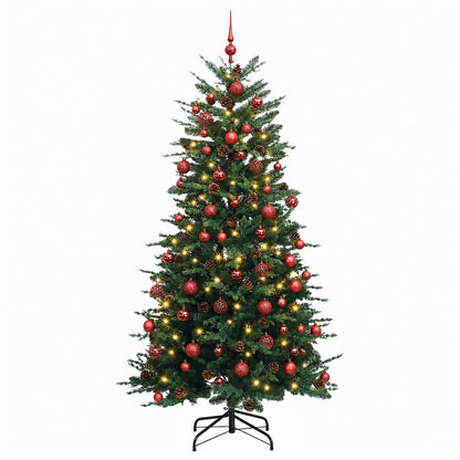 Artificial Hinged Christmas Tree 240 cm 300 LEDs Warm White
