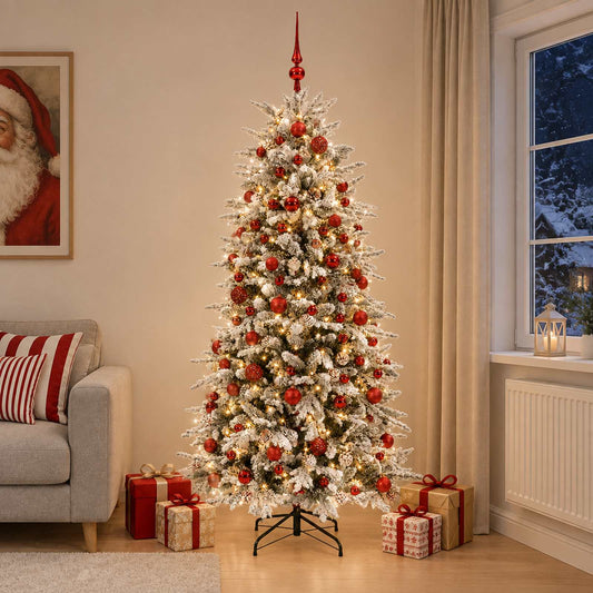 Artificial Christmas Tree with Bauble 210 cm 300 LEDs