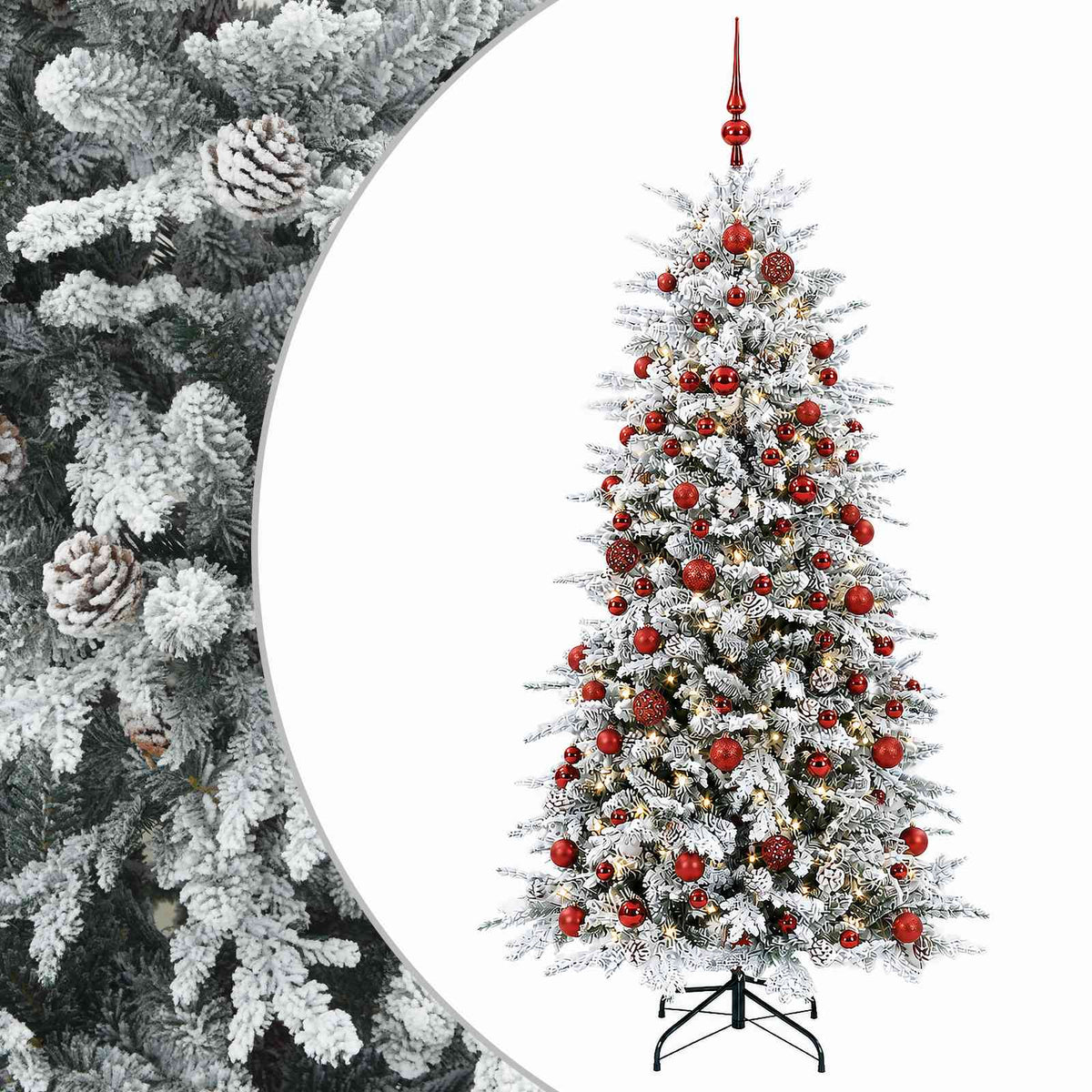 Artificial Christmas Tree with Bauble 210 cm 300 LEDs