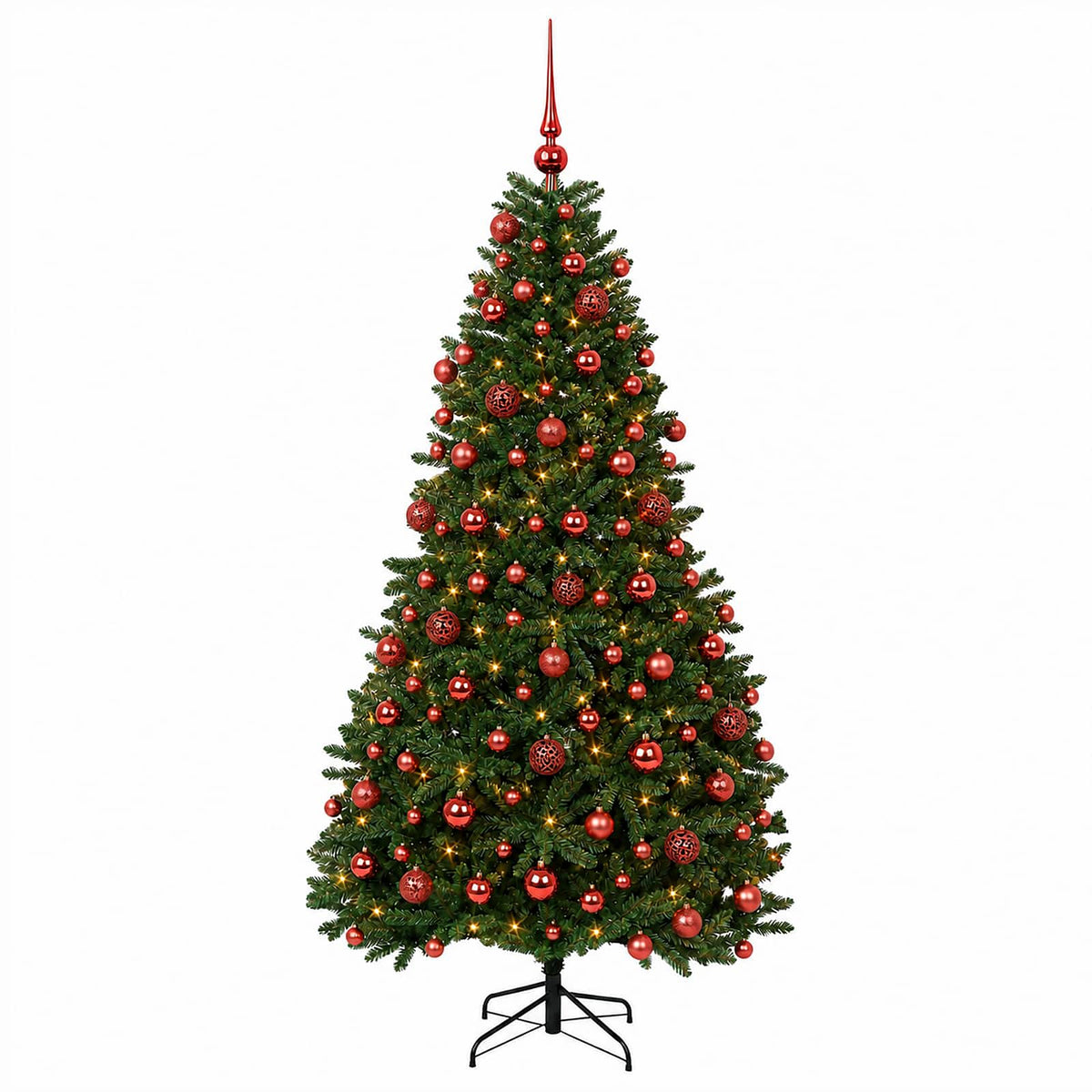 Artificial Christmas Tree Mid-green with Bauble 240 cm 300 LEDs