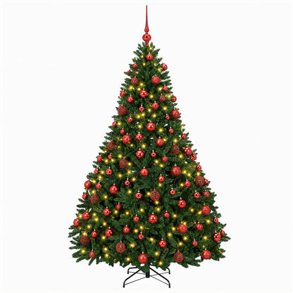 Artificial Christmas Tree Mid-green with Ornament 240 cm