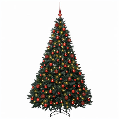 Artificial Christmas Tree Dark Green with Bauble 180 cm