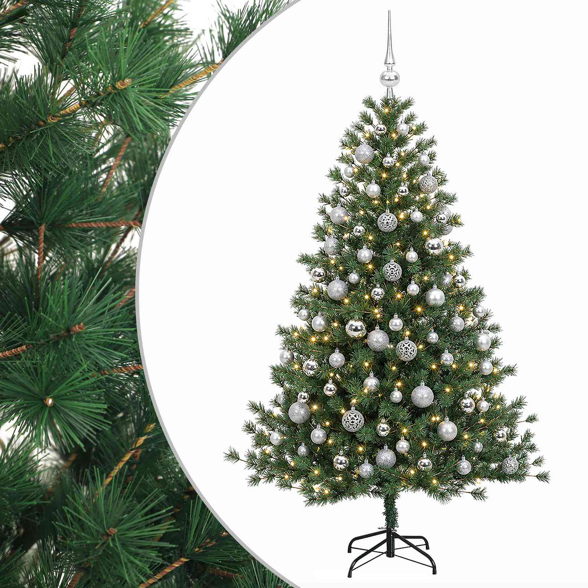 Artificial Christmas Tree with Bauble 180 cm 300 LEDs