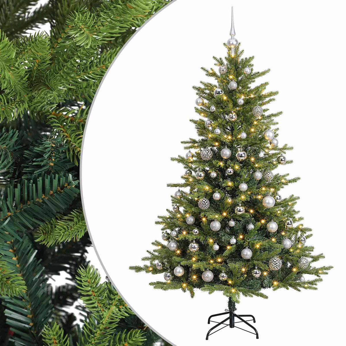 Artificial Christmas Tree with Bauble 240 cm 300 LEDs