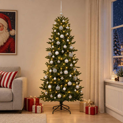 Artificial Christmas Tree with Bauble 210 cm 300 LEDs