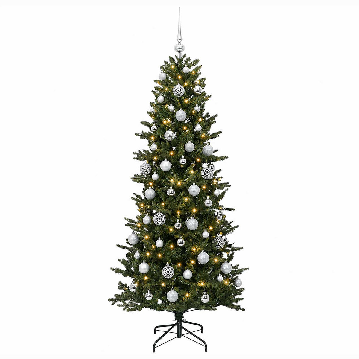 Artificial Christmas Tree with Bauble 210 cm 300 LEDs