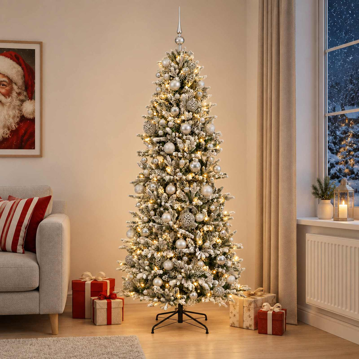 Artificial Christmas Tree with Bauble 180 cm 300 LEDs