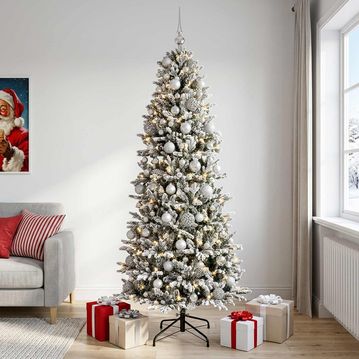 Artificial Christmas Tree with Bauble 180 cm 300 LEDs