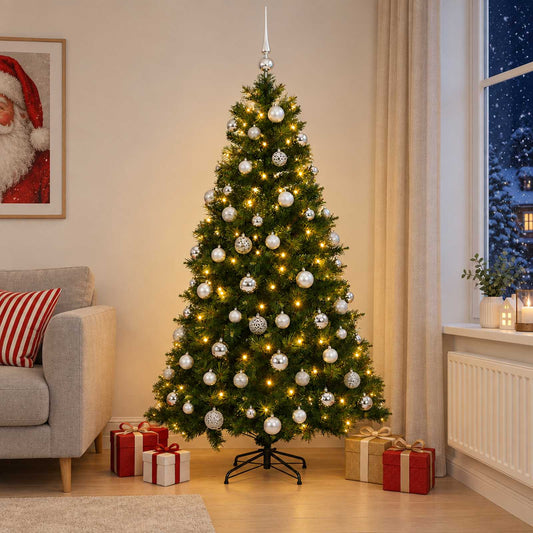 Artificial Christmas Tree with Bauble 210 cm 300 LEDs