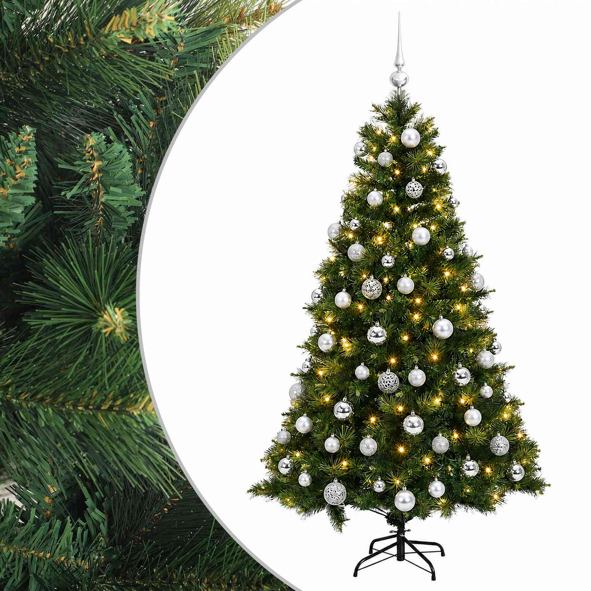 Artificial Christmas Tree with Bauble 180 cm 300 LEDs