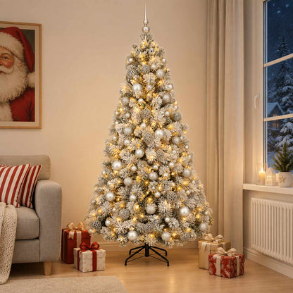 Artificial Christmas Tree with Bauble 210 cm 300 LEDs