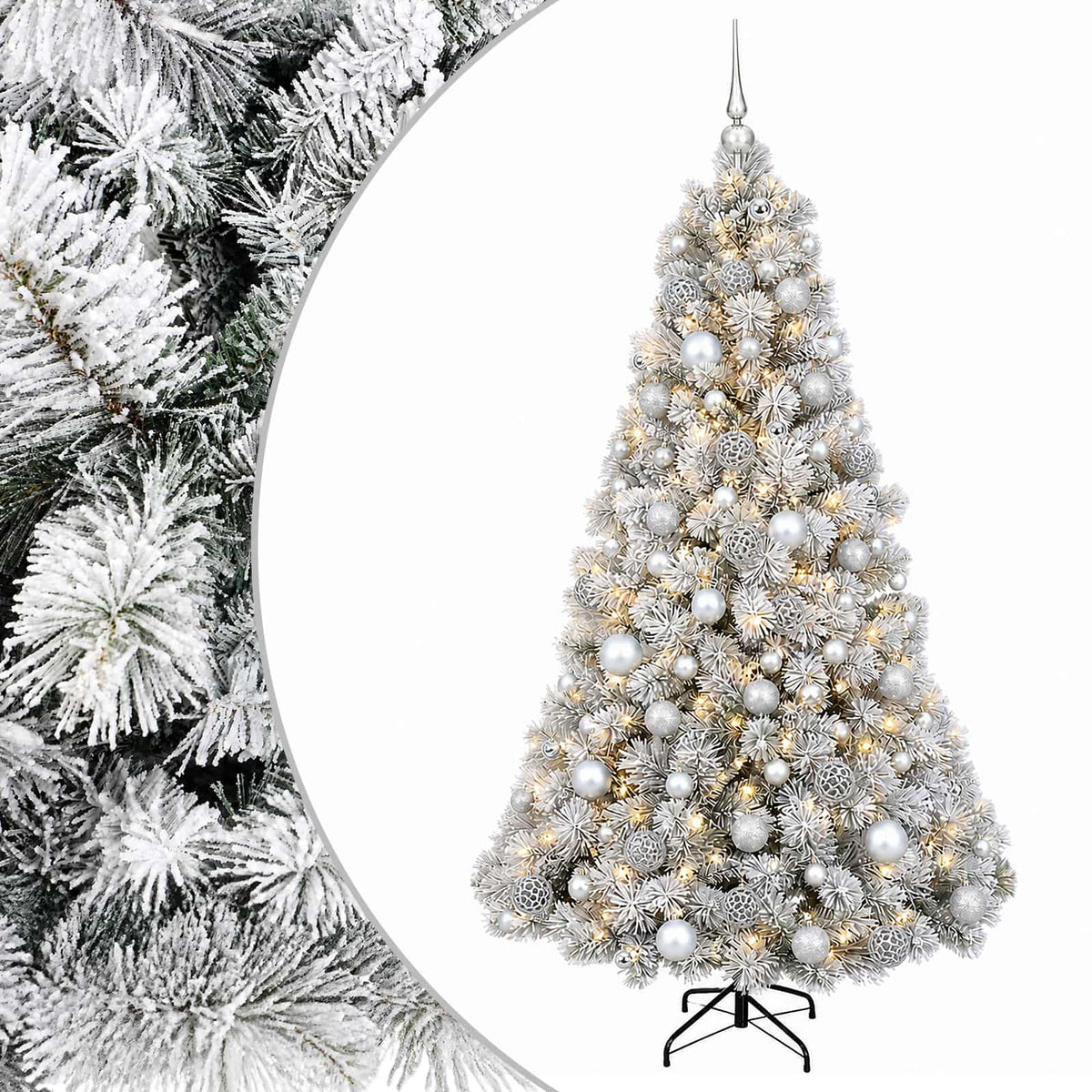 Artificial Christmas Tree with Bauble 210 cm 300 LEDs