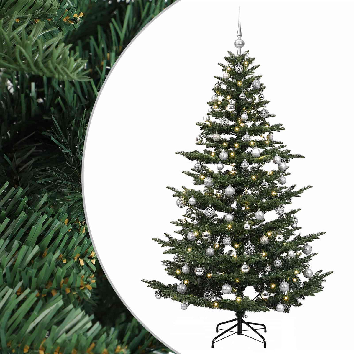 Artificial Christmas Tree with Bauble 180 cm 300 LEDs