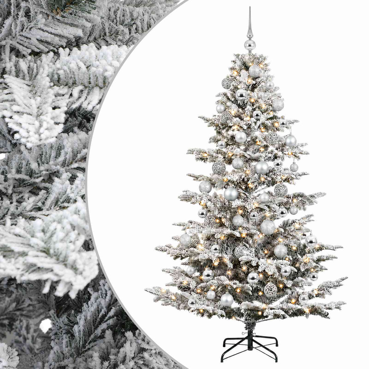 Artificial Christmas Tree with Bauble 180 cm 300 LEDs