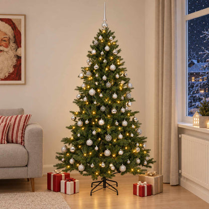 Artificial Christmas Tree with Bauble 210 cm 300 LEDs