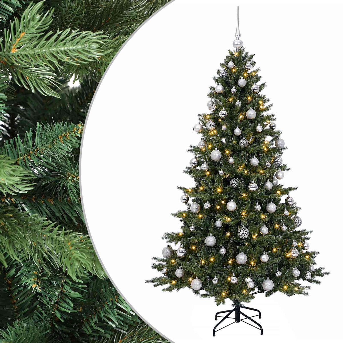 Artificial Christmas Tree with Bauble 210 cm 300 LEDs