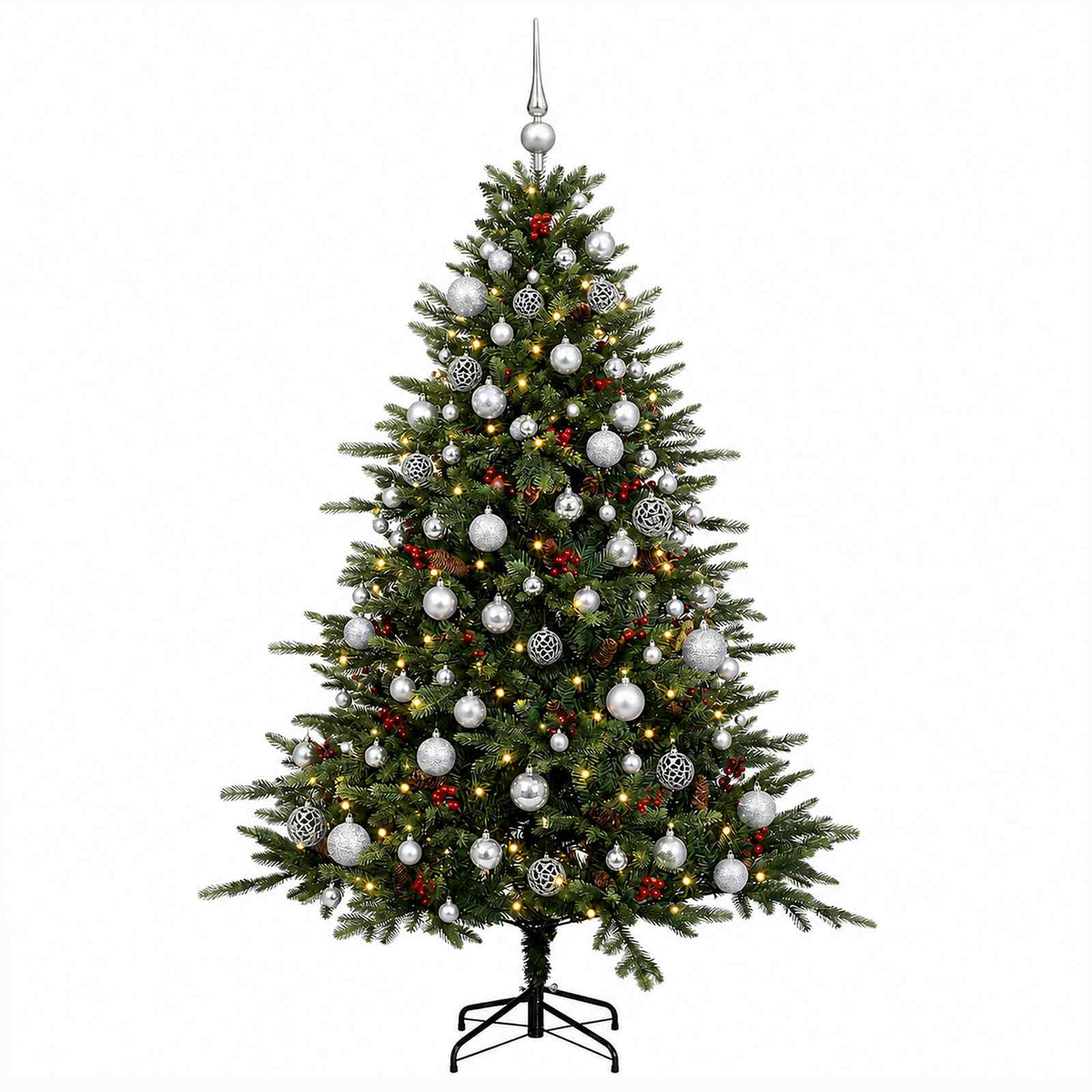 Artificial Christmas Tree with Bauble 240 cm 300 LEDs
