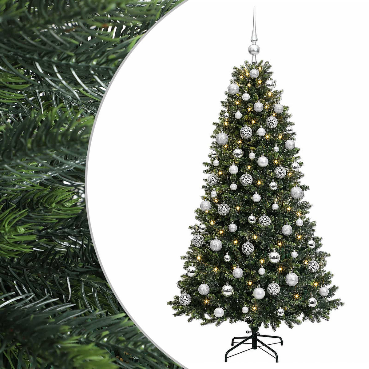 Artificial Christmas Tree with Bauble 180 cm 300 LEDs