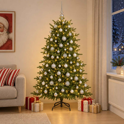 Artificial Christmas Tree with Bauble 210 cm 300 LEDs