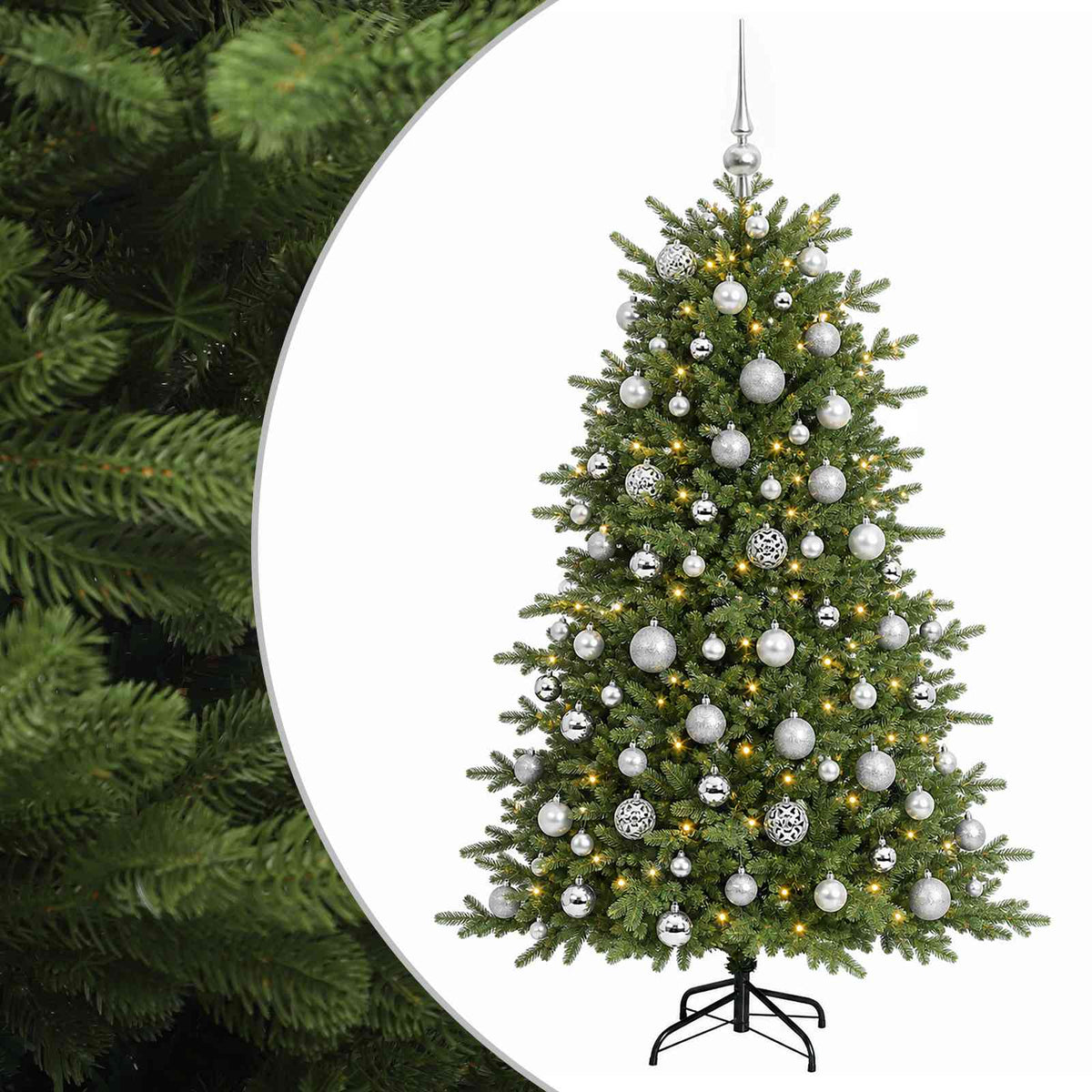 Artificial Christmas Tree with Bauble 210 cm 300 LEDs