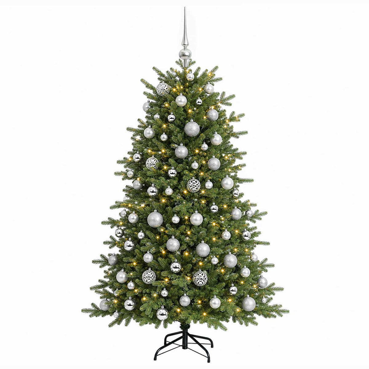 Artificial Christmas Tree with Bauble 210 cm 300 LEDs