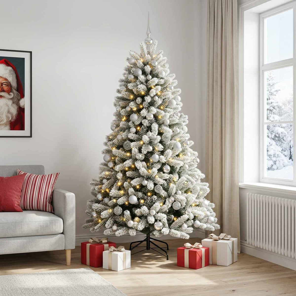 Artificial Christmas Tree with Bauble 240 cm 300 LEDs