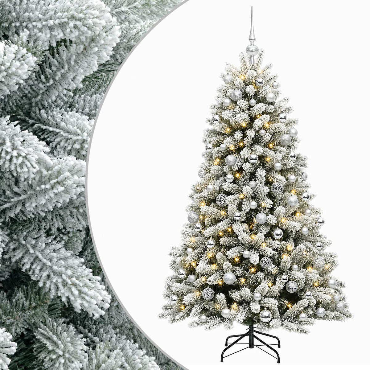 Artificial Christmas Tree with Bauble 210 cm 300 LEDs