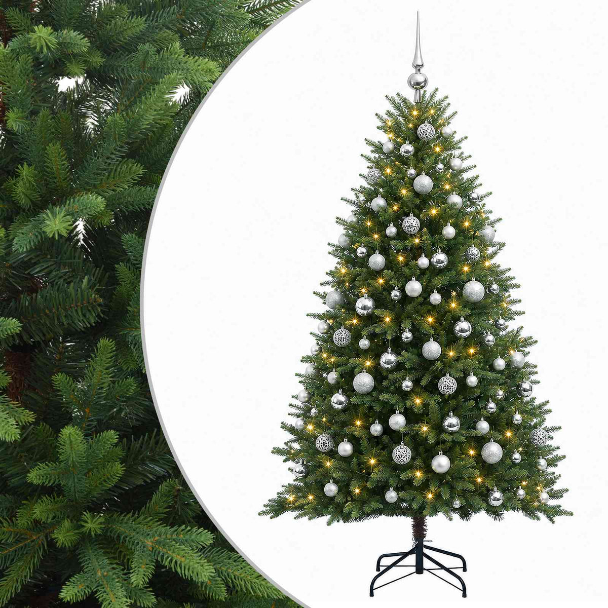Artificial Christmas Tree with Bauble 180 cm 300 LEDs