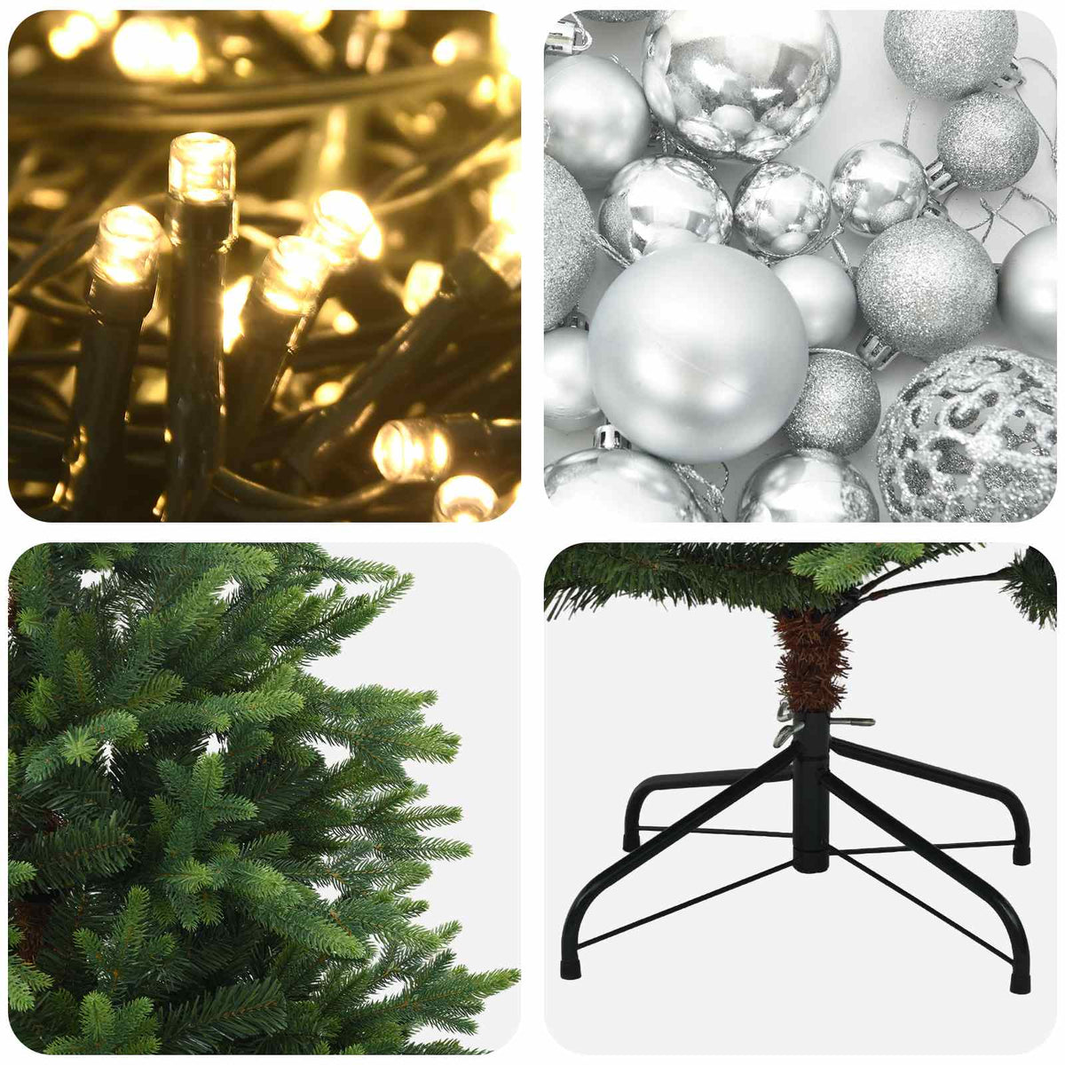 Artificial Christmas Tree with Bauble 240 cm 300 LEDs