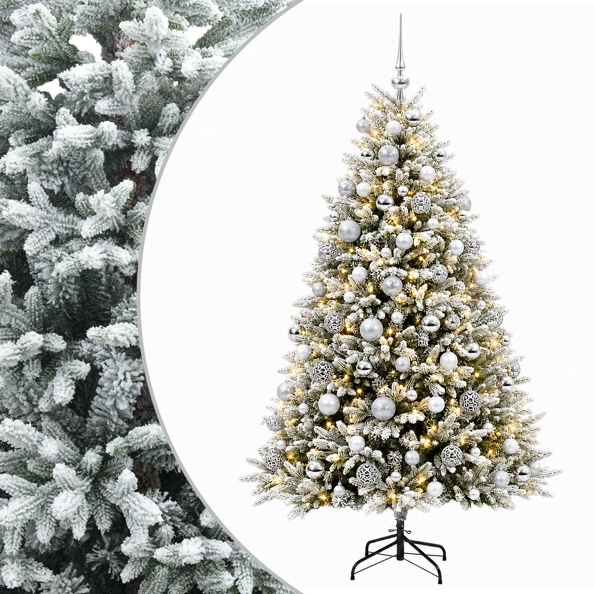 Artificial Christmas Tree with Bauble 210 cm 300 LEDs