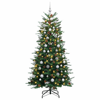 Artificial Hinged Christmas Tree 240 cm 300 LEDs Warm White
