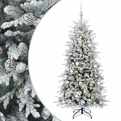 Artificial Hinged Christmas Tree 240 cm 300 LEDs Warm White