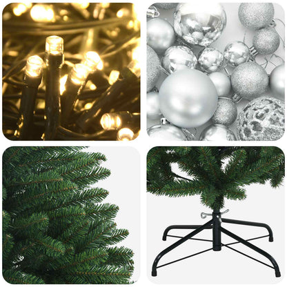 Artificial Christmas Tree Mid-green with Bauble 210 cm 300 LEDs