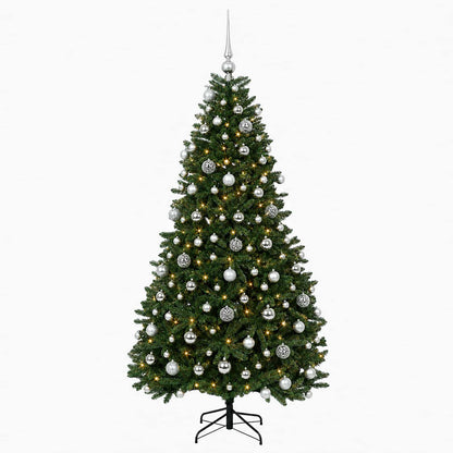 Artificial Christmas Tree Mid-green with Bauble 210 cm 300 LEDs
